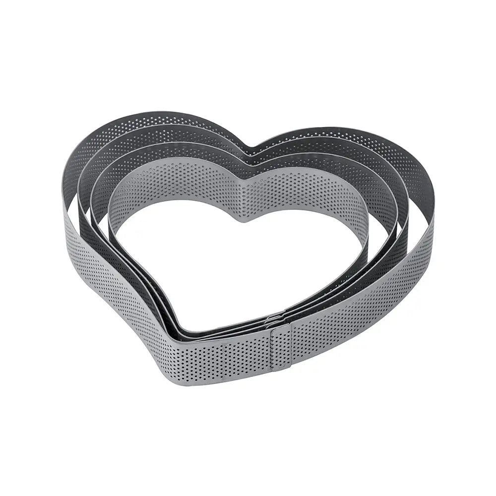 FASCIA INOX MICROFORATA A FORMA DI CUORE 190 X 205 X H 35 MM - 10/12 PORZIONI - XF30 - PAVONI ITALIA - ATTREZZATURA