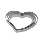 FASCIA INOX MICROFORATA A FORMA DI CUORE 210 X 225 X H 20 MM - 14/16 PORZIONI - XF31 - PAVONI ITALIA - ATTREZZATURA