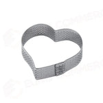 FASCIA INOX MICROFORATA MONOPORZIONE A FORMA DI CUORE 75 X 70 X H 20 MM - XF14 - PAVONI ITALIA - ATTREZZATURA