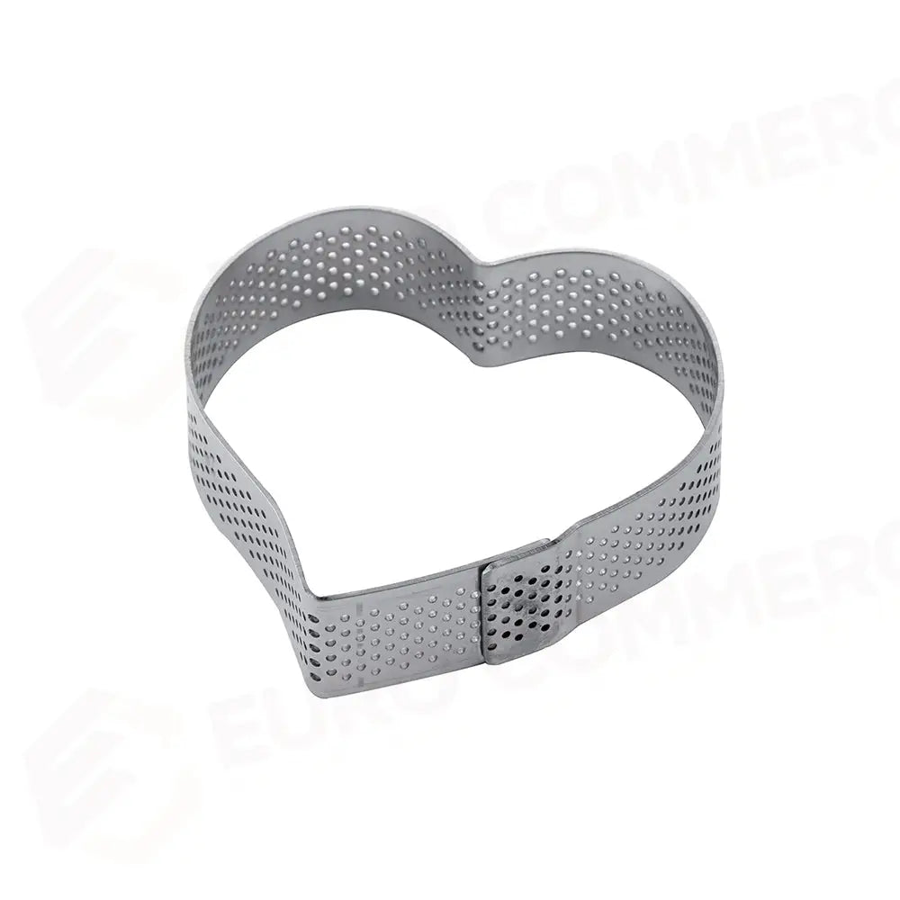 FASCIA INOX MICROFORATA MONOPORZIONE A FORMA DI CUORE 75 X 70 X H 20 MM - XF14 - PAVONI ITALIA - ATTREZZATURA
