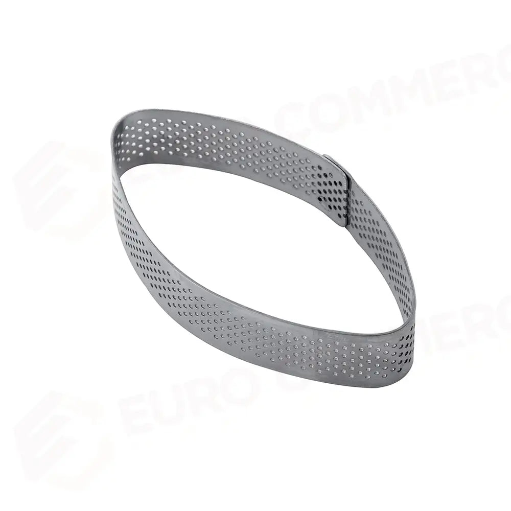 FASCIA INOX MICROFORATA MONOPORZIONE ELLISSE 100 X 55 X H 20 MM - XF11 - PAVONI ITALIA - ATTREZZATURA PROFESSIONALE
