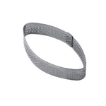 FASCIA INOX MICROFORATA MONOPORZIONE ELLISSE 100 X 55 X H 20 MM - XF11 - PAVONI ITALIA - ATTREZZATURA PROFESSIONALE
