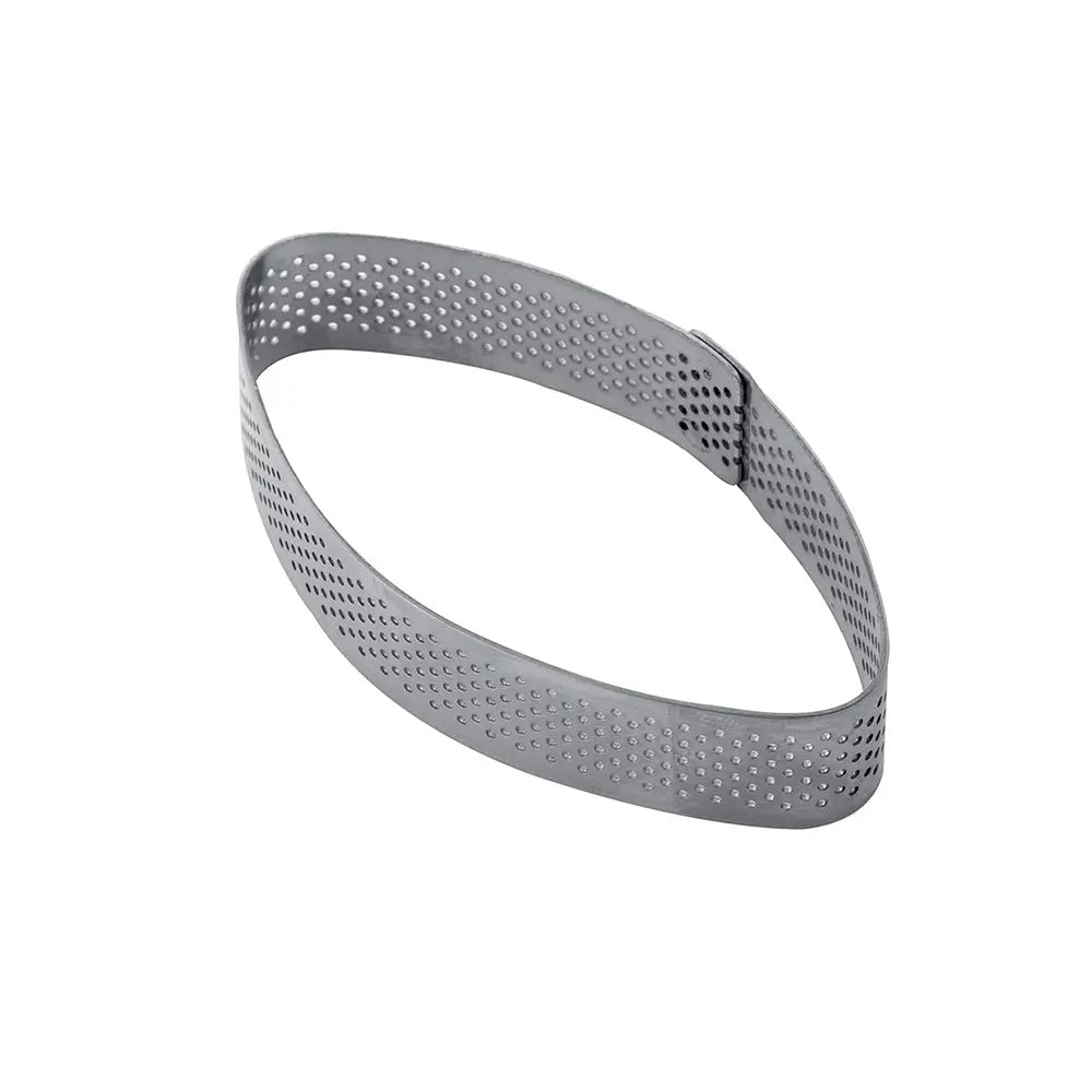 FASCIA INOX MICROFORATA MONOPORZIONE ELLISSE 100 X 55 X H 20 MM - XF11 - PAVONI ITALIA - ATTREZZATURA PROFESSIONALE