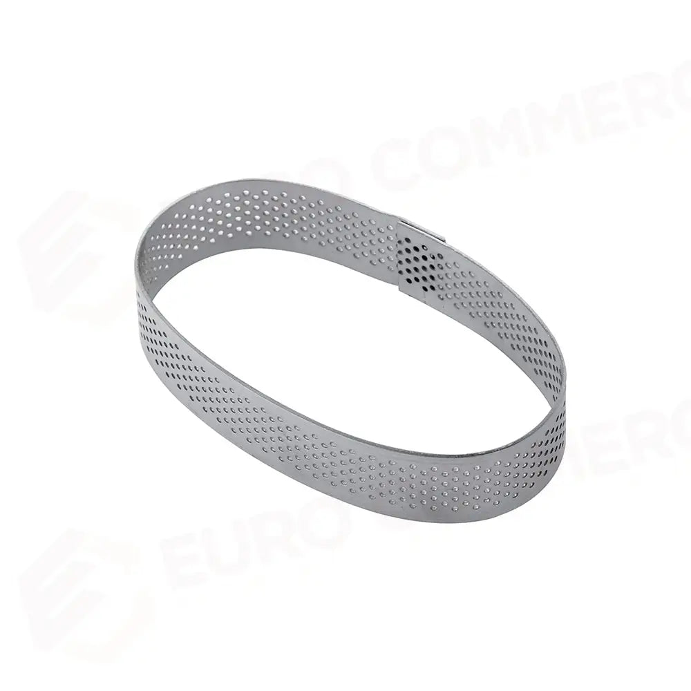 FASCIA INOX MICROFORATA MONOPORZIONE OVALE 95 X 55 X H 20 MM - XF12 - PAVONI ITALIA - ATTREZZATURA PROFESSIONALE