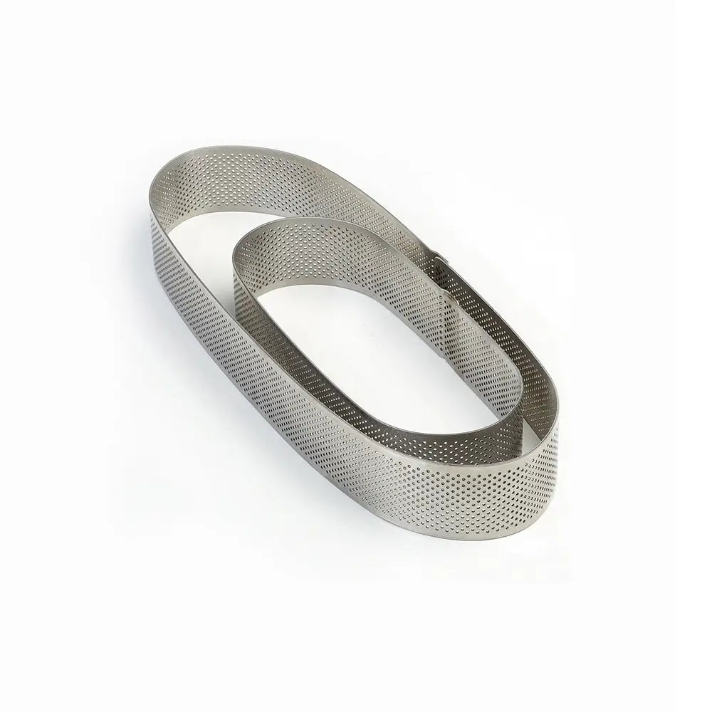 FASCIA INOX MICROFORATA OVALE 190 X 70 X H 20 MM - 2/4 PORZIONI - XFO197020 - PAVONI ITALIA - ATTREZZATURA PROFESSIONALE
