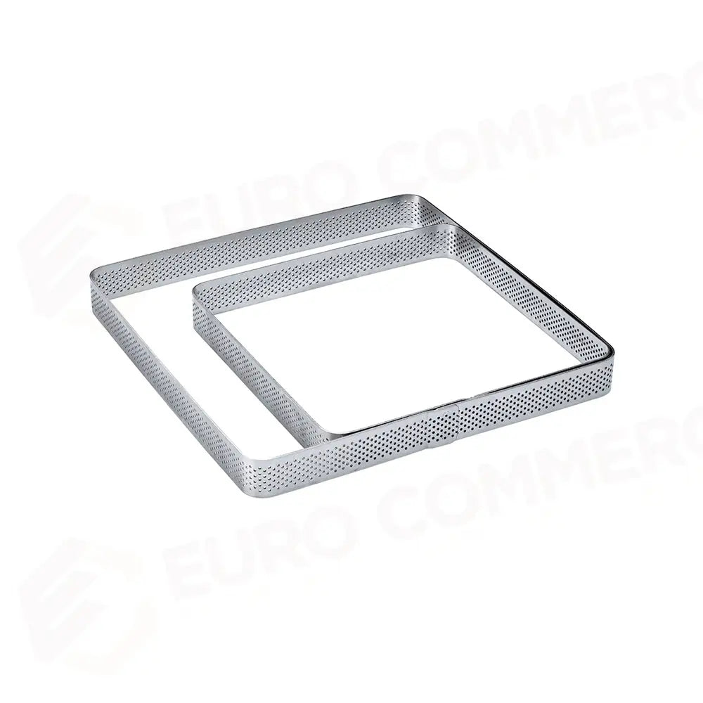 FASCIA INOX MICROFORATA QUADRATA ANGOLI ARROTONDATI 150 X 150 X H 20 MM - 2/4 PORZIONI - XF03 - PAVONI ITALIA