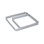 FASCIA INOX MICROFORATA QUADRATA ANGOLI ARROTONDATI 190 X 190 X H 20 MM - 6/8 PORZIONI - XF04 - PAVONI ITALIA