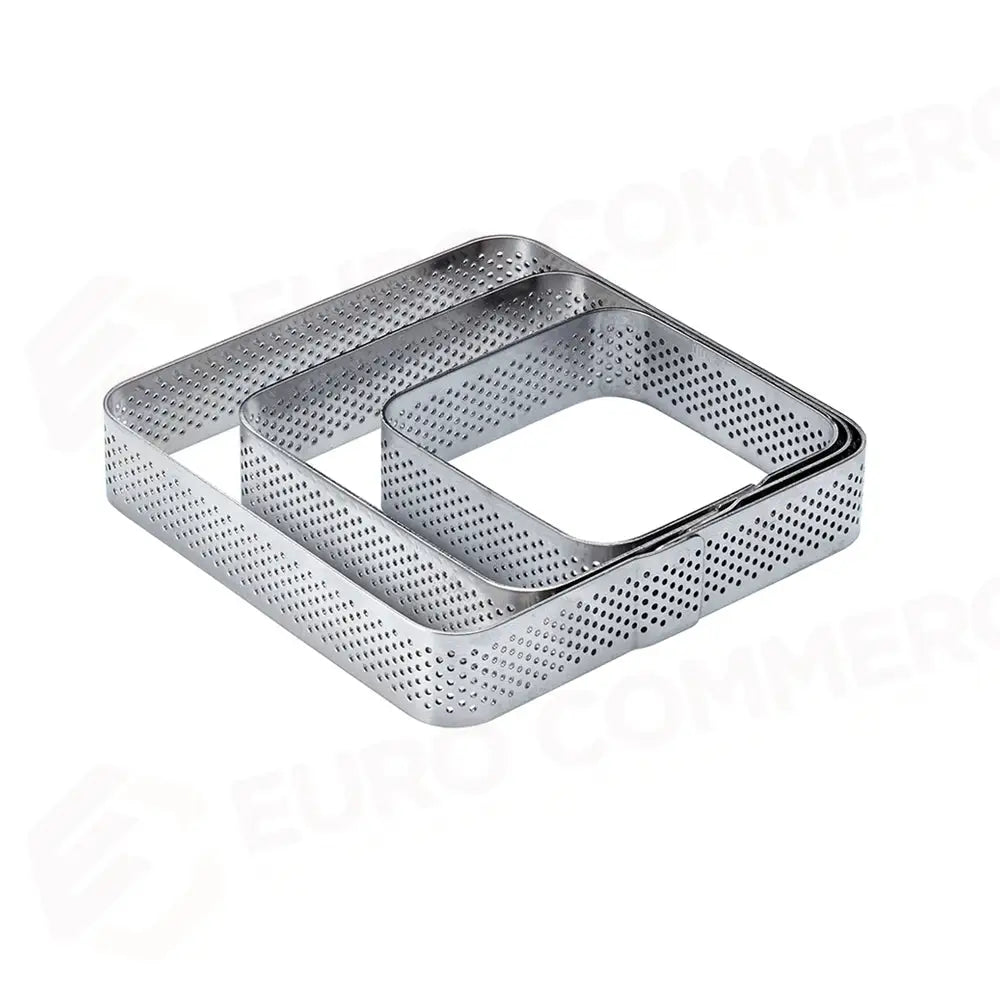 FASCIA INOX MICROFORATA QUADRATA ANGOLI ARROTONDATI 65 X 65 X H 20 MM - XF656520 - PAVONI ITALIA - ATTREZZATURA
