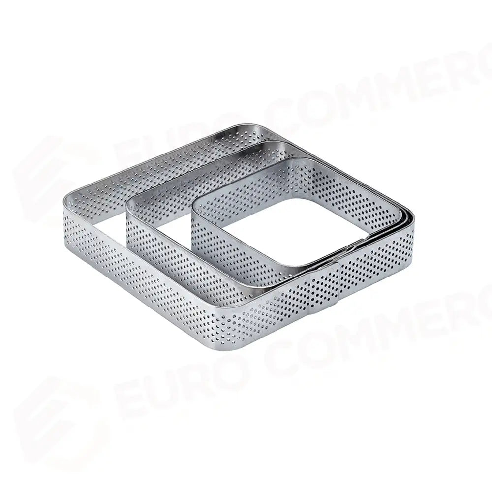 FASCIA INOX MICROFORATA QUADRATA ANGOLI ARROTONDATI 85 X 85 X H 20 MM - XF01 - PAVONI ITALIA - ATTREZZATURA