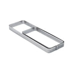 FASCIA INOX MICROFORATA RETTANGOLARE ANGOLI ARROTONDATI 290 X 90 X H 20 MM - 6/8 PORZIONI - XF08 - PAVONI ITALIA