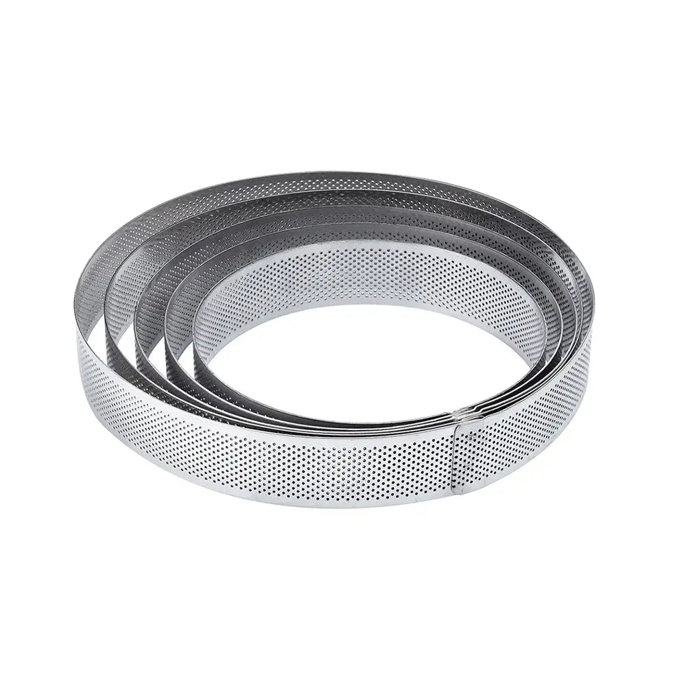 FASCIA INOX MICROFORATA ROTONDA Ø 190 X H 35 MM - 6/8 PORZIONI - XF1935 - PAVONI ITALIA - ATTREZZATURA PROFESSIONALE