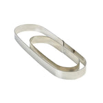 FASCIA INOX OVALE 180 X 60 X H 20 MM - XO186020 - PAVONI ITALIA - ATTREZZATURA PROFESSIONALE