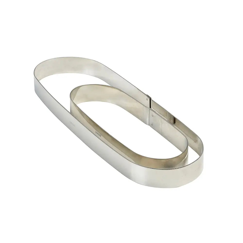 FASCIA INOX OVALE 180 X 60 X H 20 MM - XO186020 - PAVONI ITALIA - ATTREZZATURA PROFESSIONALE