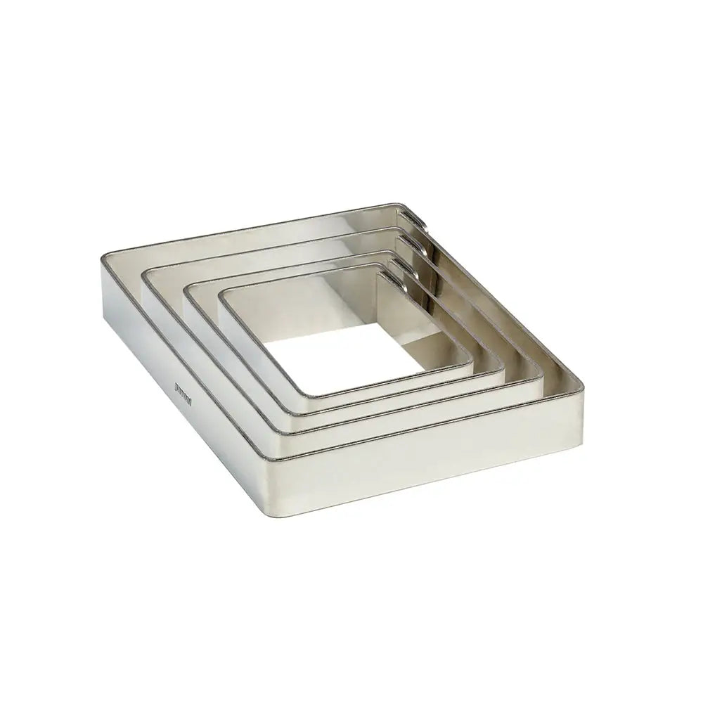 FASCIA INOX QUADRATA 120 X 120 X H 20 MM - X121220 - PAVONI ITALIA - ATTREZZATURA PROFESSIONALE