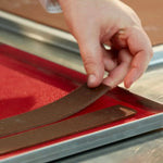FASCIA INOX QUADRATA ANGOLI ARROTONDATI 120 X 120 X H 20 MM - X03 - PAVONI ITALIA - ATTREZZATURA PROFESSIONALE