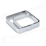 FASCIA INOX QUADRATA ANGOLI ARROTONDATI 70 X 70 X H 20 MM - X01 - PAVONI ITALIA - ATTREZZATURA PROFESSIONALE