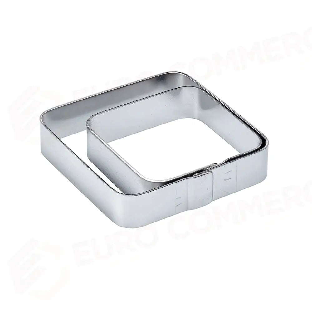 FASCIA INOX QUADRATA ANGOLI ARROTONDATI 70 X 70 X H 20 MM - X01 - PAVONI ITALIA - ATTREZZATURA PROFESSIONALE