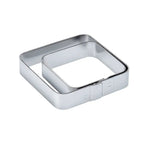 FASCIA INOX QUADRATA ANGOLI ARROTONDATI 90 X 90 X H 20 MM - X02 - PAVONI ITALIA - ATTREZZATURA PROFESSIONALE