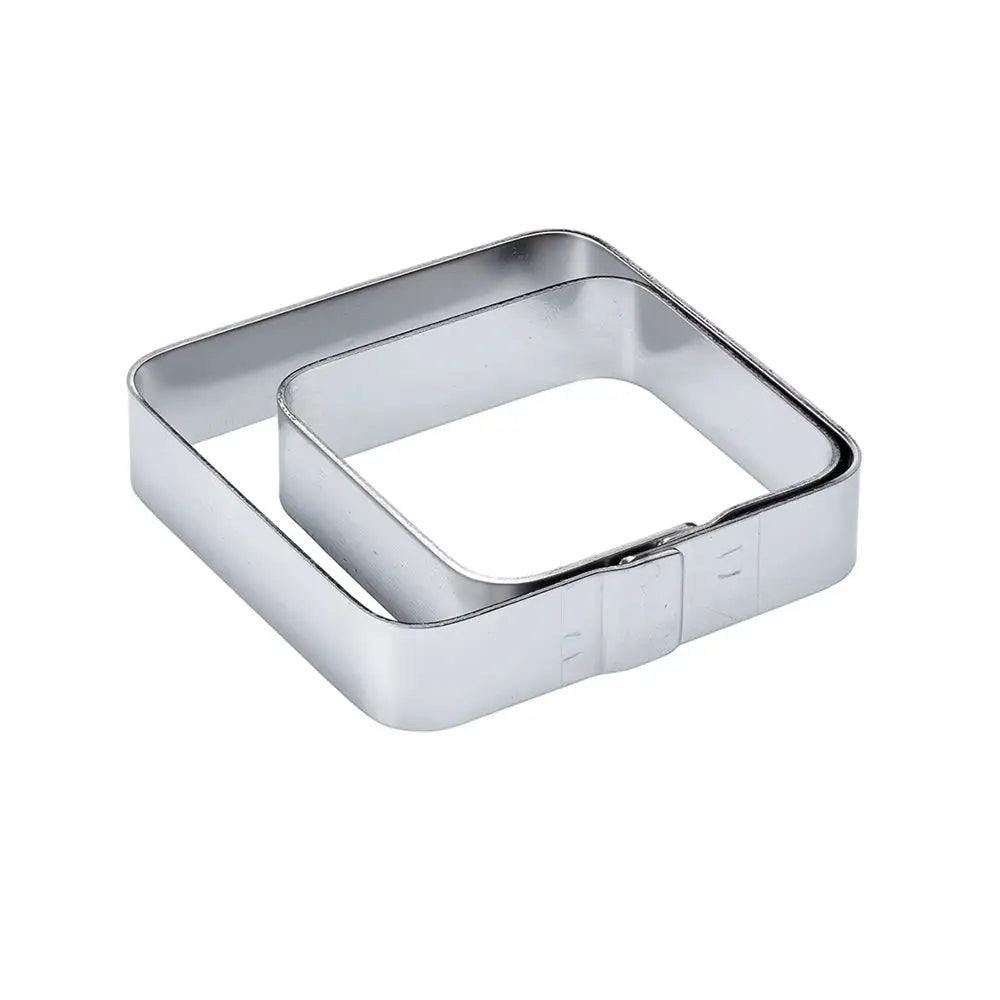 FASCIA INOX QUADRATA ANGOLI ARROTONDATI 90 X 90 X H 20 MM - X02 - PAVONI ITALIA - ATTREZZATURA PROFESSIONALE