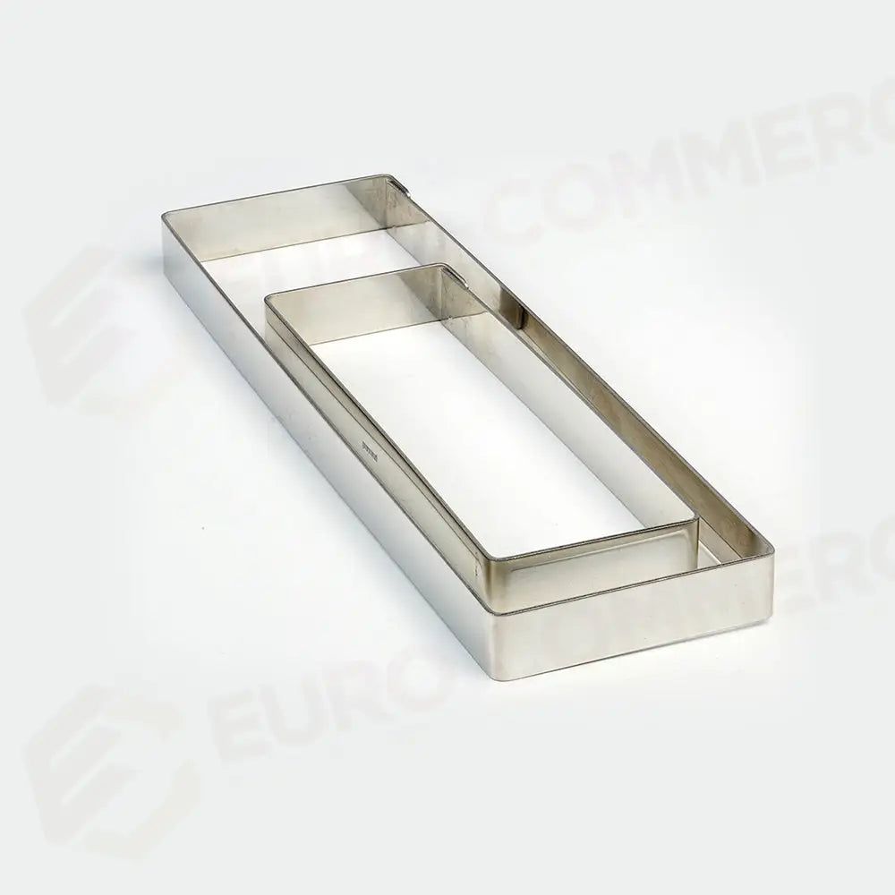 FASCIA INOX RETTANGOLARE 280 X 80 X H 20 MM - X288020 - PAVONI ITALIA - ATTREZZATURA PROFESSIONALE