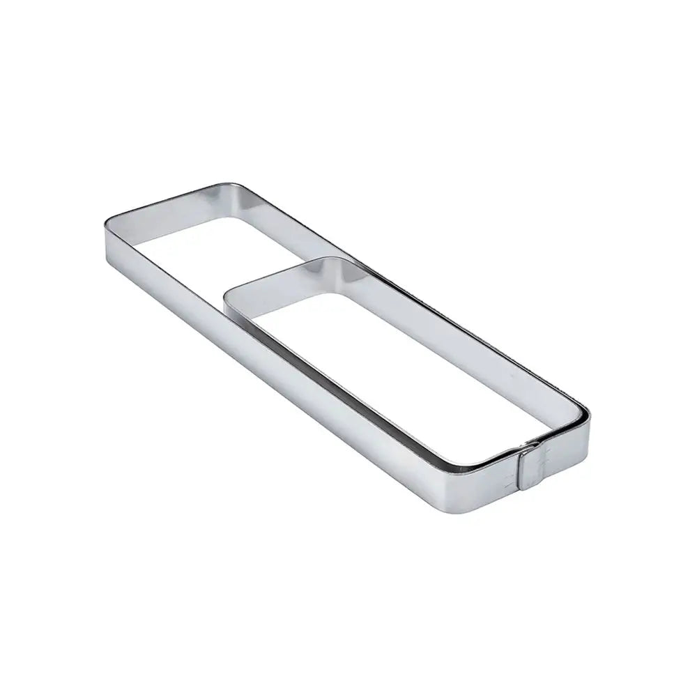 FASCIA INOX RETTANGOLARE ANGOLI ARROTONDATI 180 X 60 X H 20 MM - X07 - PAVONI ITALIA - ATTREZZATURA PROFESSIONALE