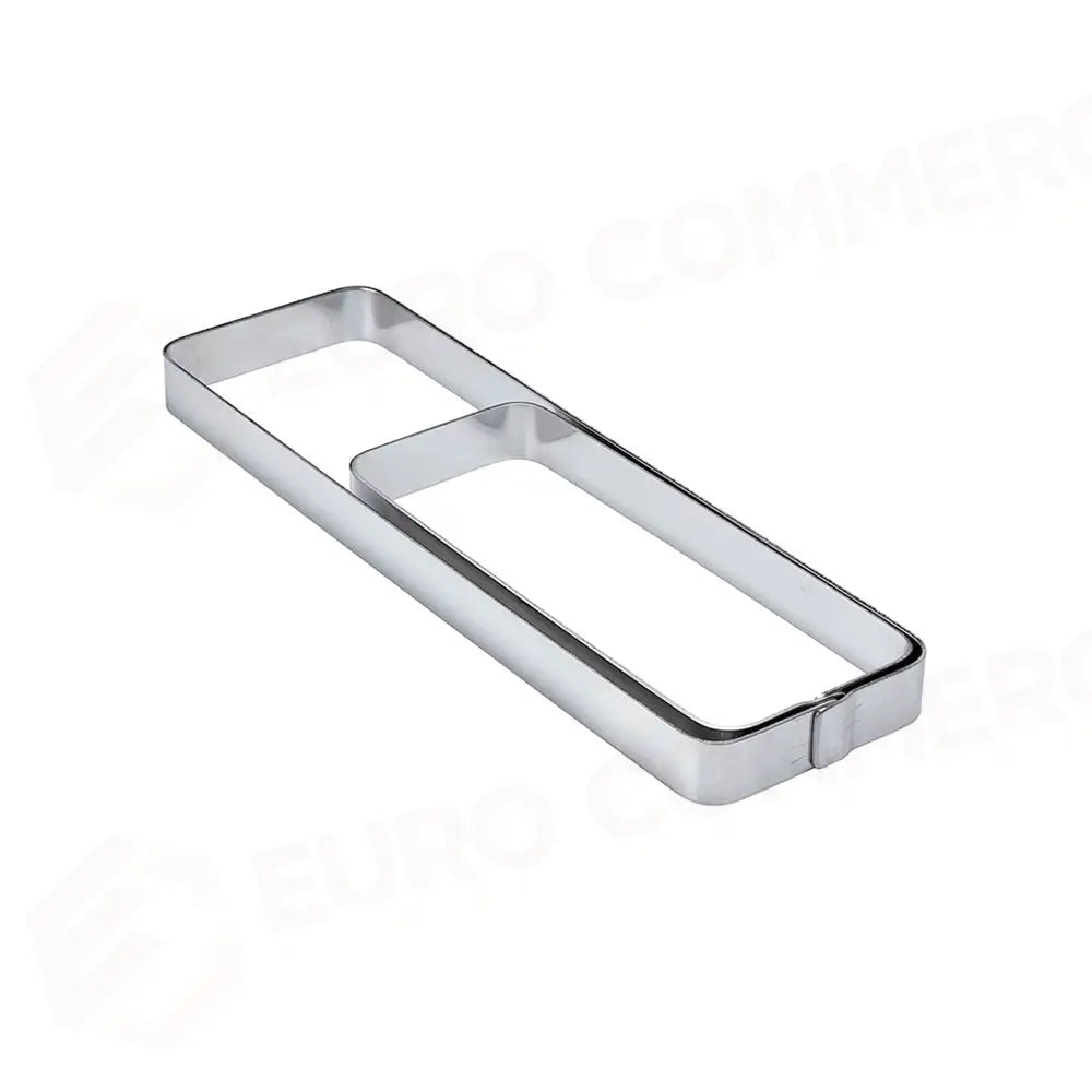 FASCIA INOX RETTANGOLARE ANGOLI ARROTONDATI 280 X 80 X H 20 MM - X08 - PAVONI ITALIA - ATTREZZATURA PROFESSIONALE