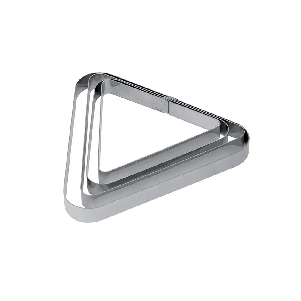 FASCIA INOX TRIANGOLARE 215 X 190 X H 20 MM - X27 - PAVONI ITALIA - ATTREZZATURA PROFESSIONALE