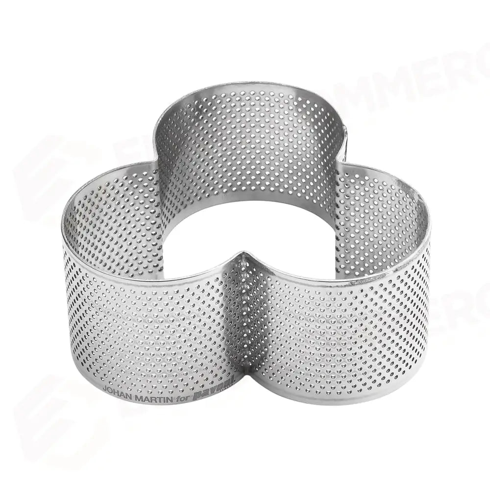 FASCIA MICROFORATA IN ACCIAIO PER VIENNOISERIE BY JOHAN MARTIN - FORMA TRIFOGLIO MM 102X98X45 H - XF54 - PAVONI ITALIA