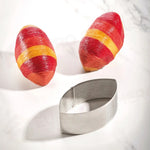 FASCIA MICROFORATA IN ACCIAIO PER VIENNOISERIE BY JOHAN MARTIN - FORMA ELLISSE MM 125X74X45 H - XF52 - PAVONI ITALIA