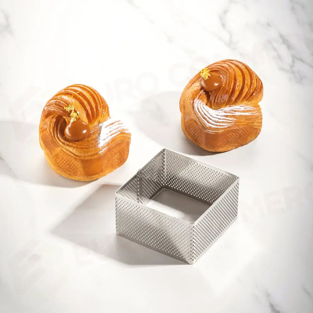 FASCIA MICROFORATA IN ACCIAIO PER VIENNOISERIE BY JOHAN MARTIN - FORMA QUADRATO MM 80X80X45 H - XF57 - PAVONI ITALIA