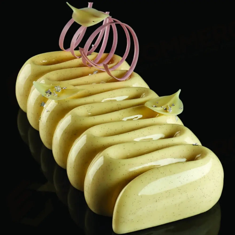 FLYCHOC ATTREZZO IN ACCIAIO INOX PER DECORAZIONI IN CIOCCOLATO - FOGLIA LARGA L 40 X 30 MM - CH3 - PAVONI ITALIA