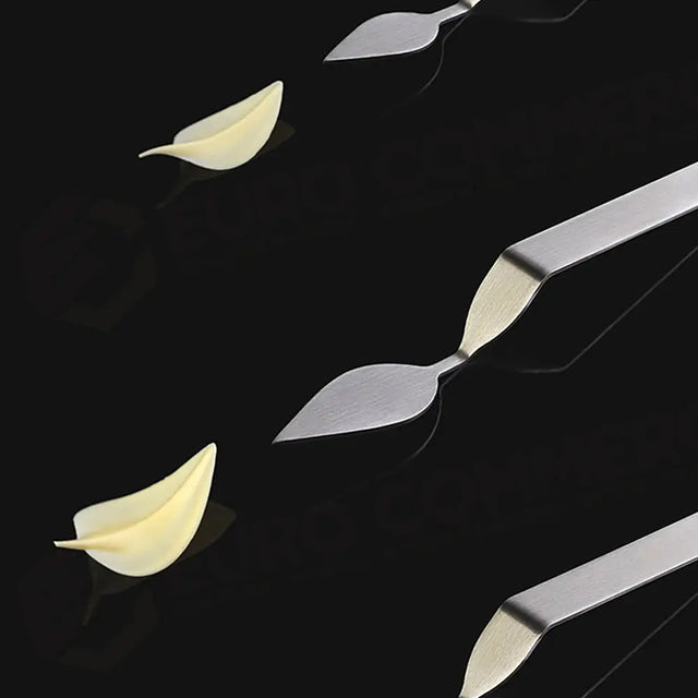 FLYCHOC ATTREZZO IN ACCIAIO INOX PER DECORAZIONI IN CIOCCOLATO - FOGLIA S 42 X 22 MM - CH4 - PAVONI ITALIA