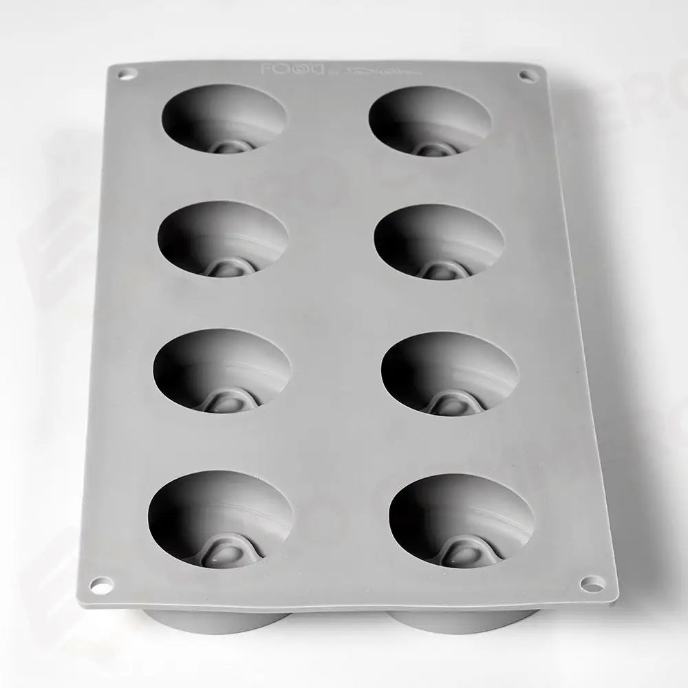 FOO’D STAMPO IN SILICONE MM 300X175 HALF APPLE DAVIDE OLDANI - 8 IMPRONTE MM 58X55X22 H VOL. ~ 50 ML - GG068S - PAVONI