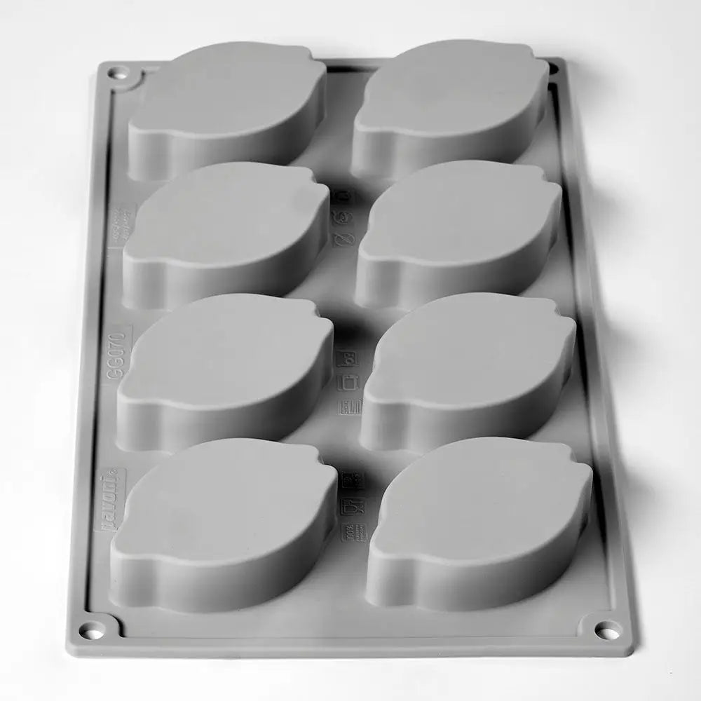 FOO’D STAMPO IN SILICONE MM 300X175 HALF LEMON DAVIDE OLDANI - 8 IMPRONTE MM 77X52X22 H - VOL. ~ 50 ML - GG070S