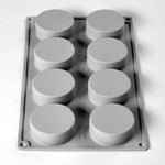FOO’D STAMPO IN SILICONE MM 300X175 HALF ORANGE DAVIDE OLDANI - 8 IMPRONTE Ø MM 60X22 H - VOL. ~ 50 ML - GG071S