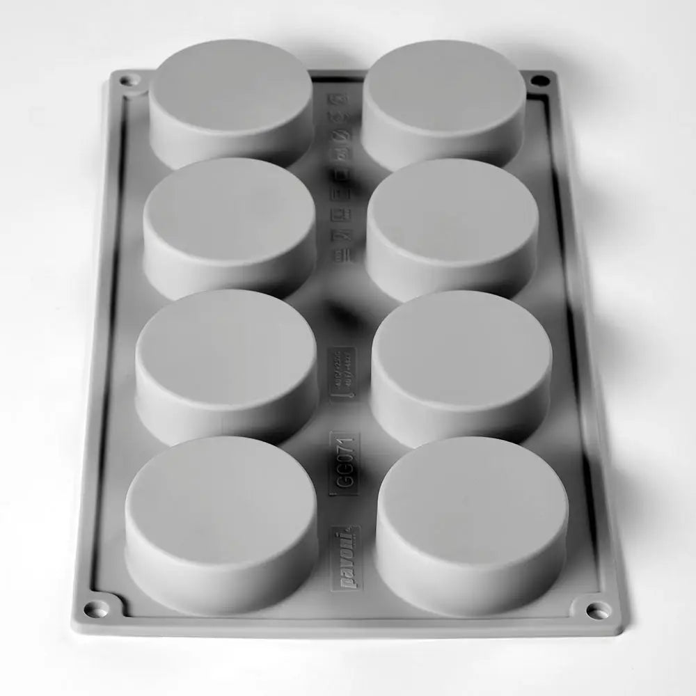 FOO’D STAMPO IN SILICONE MM 300X175 HALF ORANGE DAVIDE OLDANI - 8 IMPRONTE Ø MM 60X22 H - VOL. ~ 50 ML - GG071S