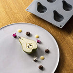 FOO’D STAMPO IN SILICONE MM 300X175 HALF PEAR DAVIDE OLDANI - 8 IMPRONTE MM 75X54X22 H - VOL. ~ 50 ML - GG069S - PAVONI