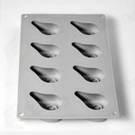FOO’D STAMPO IN SILICONE MM 300X175 HALF PEAR DAVIDE OLDANI - 8 IMPRONTE MM 75X54X22 H - VOL. ~ 50 ML - GG069S - PAVONI