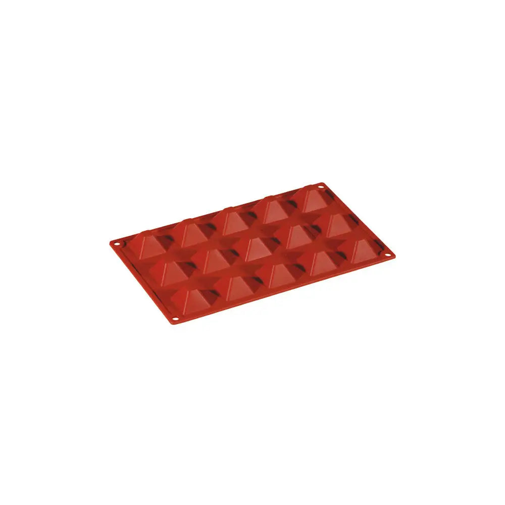FORMAFLEX STAMPO IN SILICONE MULTIPORZIONE 175 X 300 MM - 15 IMPRONTE MINI PIRAMIDE 36 X 36 X H 22 MM VOL. 13 ML