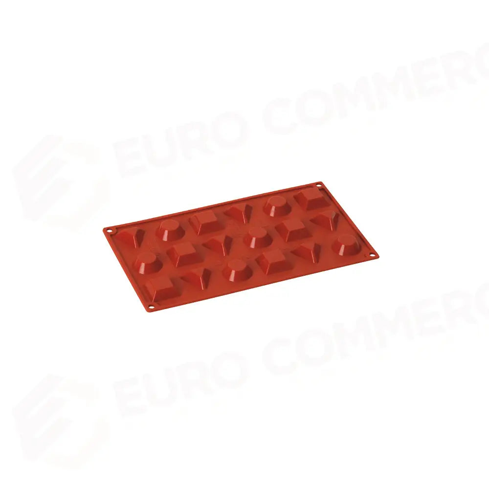 FORMAFLEX STAMPO IN SILICONE MULTIPORZIONE 175 X 300 MM - 18 IMPRONTE FORME MISTE 40 X 36 X H 12 MM VOL. 8 ML - FR071
