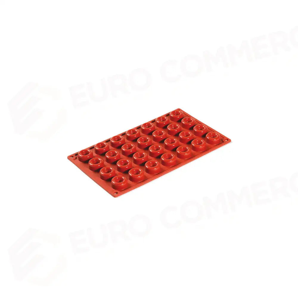 FORMAFLEX STAMPO IN SILICONE MULTIPORZIONE 175 X 300 MM - 28 IMPRONTE MICRO SAVARIN TONDO Ø 30 X H 13,5 MM VOL. 7,5 ML