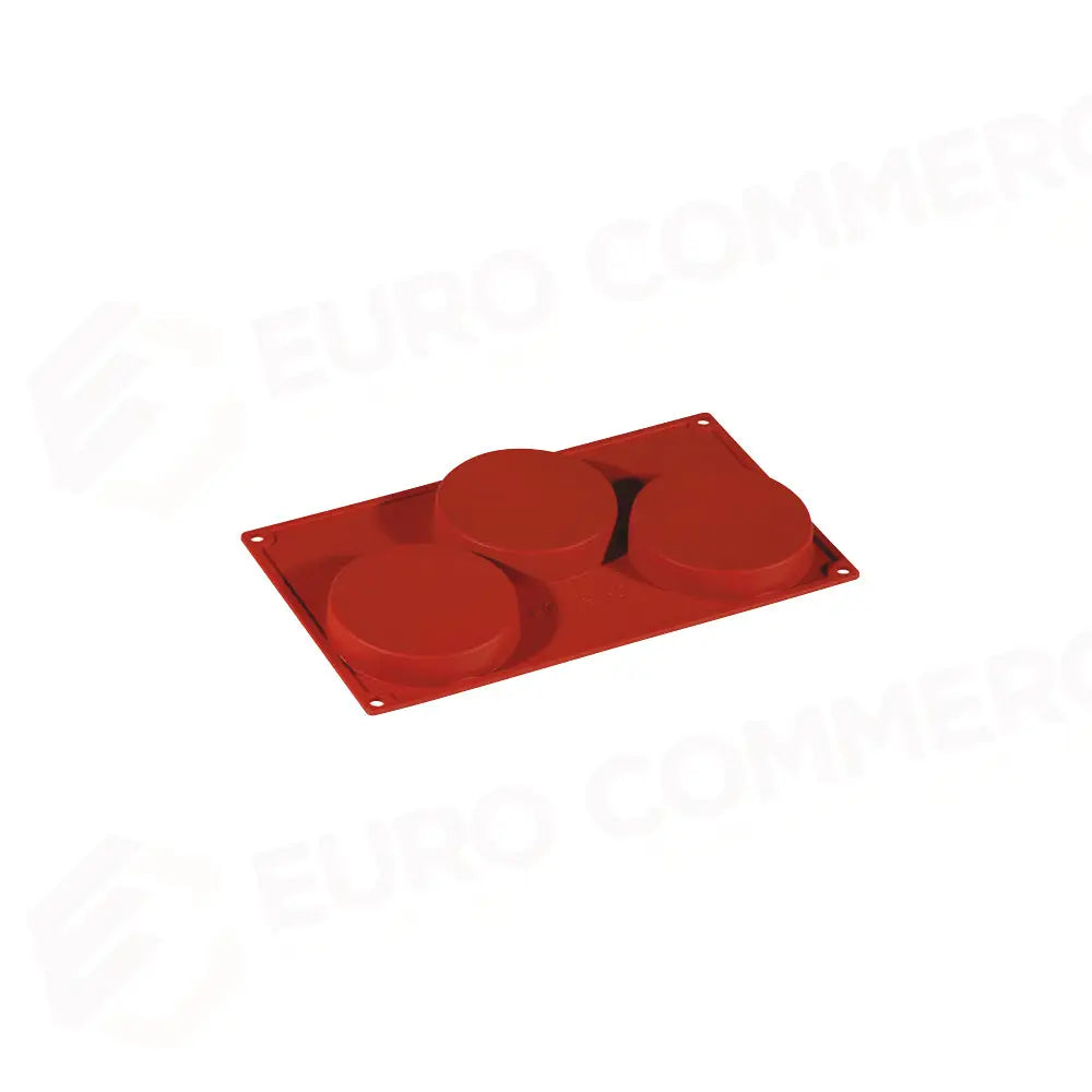 FORMAFLEX STAMPO IN SILICONE MULTIPORZIONE 175 X 300 MM - 3 IMPRONTE DISCO PER BISCUIT Ø 103 X H 20 MM VOL. 160 ML