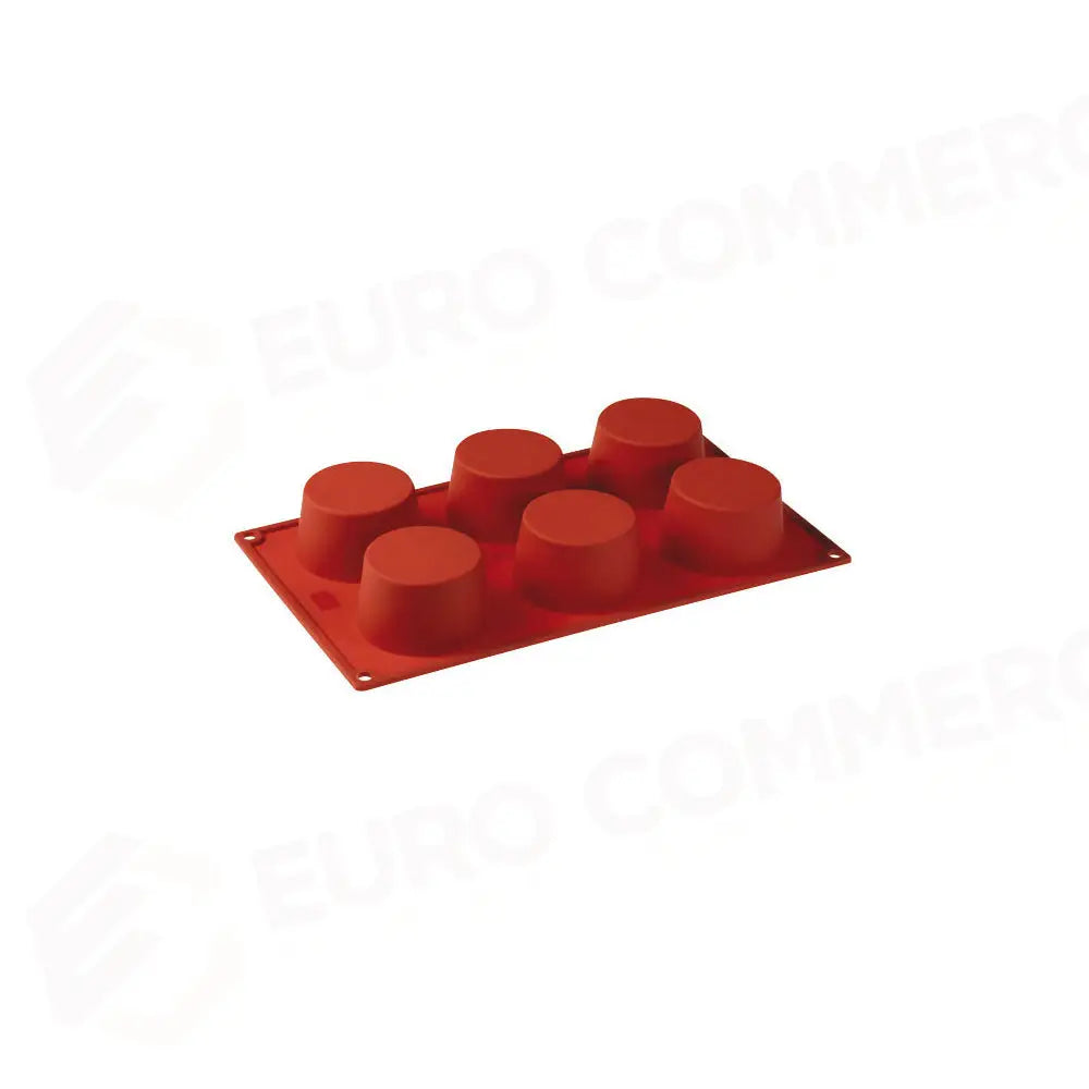 FORMAFLEX STAMPO IN SILICONE MULTIPORZIONE 175 X 300 MM - 6 IMPRONTE MUFFIN Ø 70 X H 40 MM VOL. 130 ML - FR008 - PAVONI