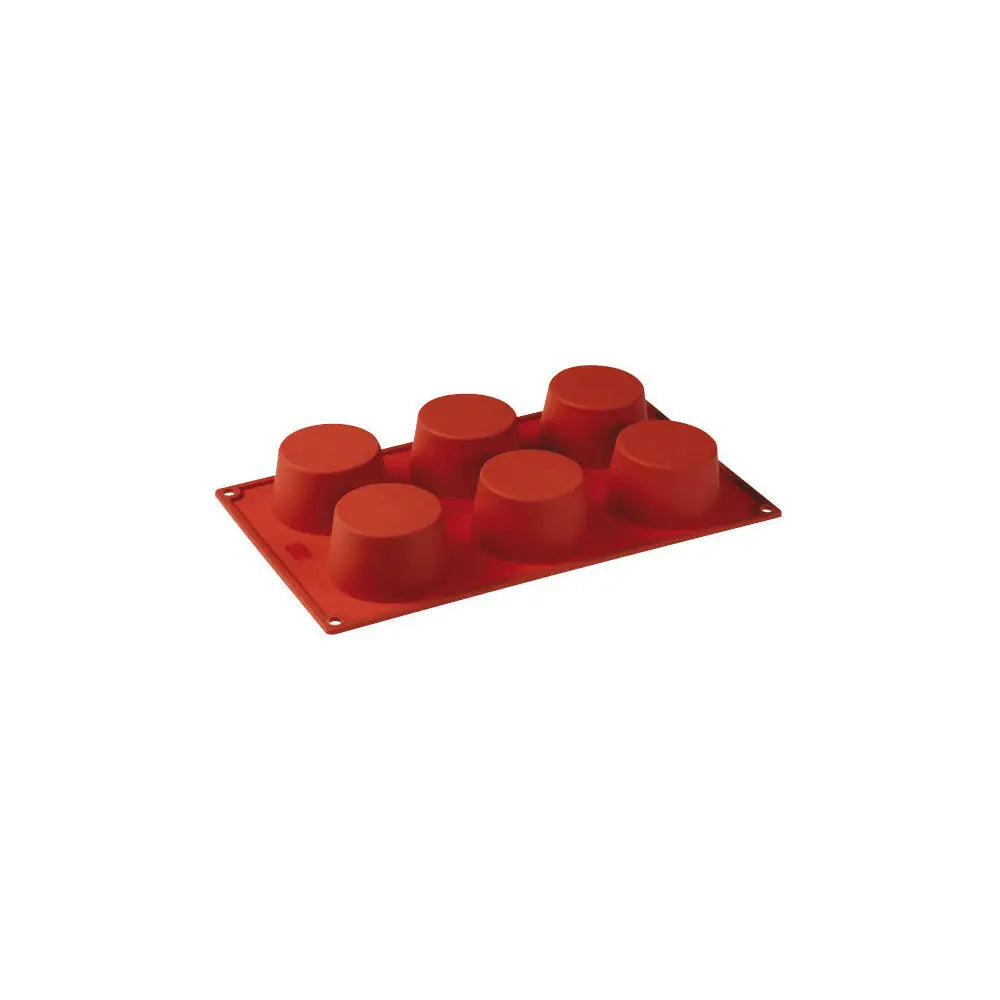FORMAFLEX STAMPO IN SILICONE MULTIPORZIONE 175 X 300 MM - 6 IMPRONTE MUFFIN Ø 70 X H 40 MM VOL. 130 ML - FR008 - PAVONI