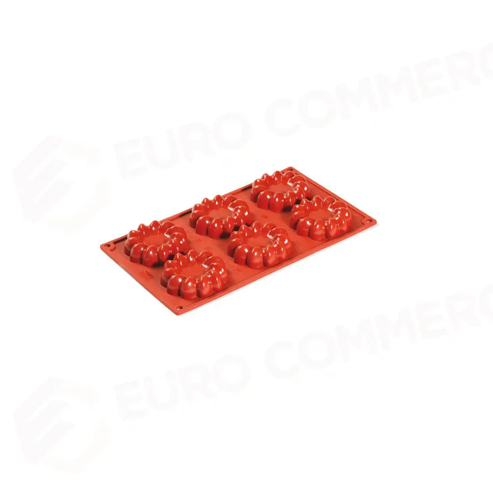 FORMAFLEX STAMPO IN SILICONE MULTIPORZIONE 175 X 300 MM - 6 IMPRONTE ST.HONORÉ Ø 80 X H 21 MM VOL. 55 ML - FR078
