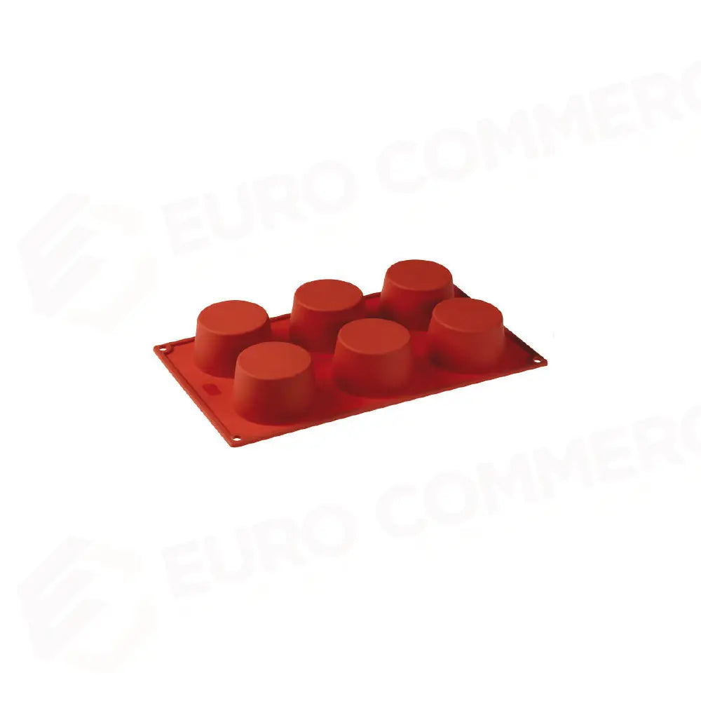 FORMAFLEX STAMPO IN SILICONE MULTIPORZIONE 175 X 300 MM - 6 IMPRONTE CUPCAKE Ø 50 X H 35 MM VOL. 100 ML - FR065