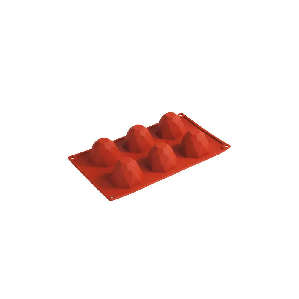 FORMAFLEX STAMPO IN SILICONE MULTIPORZIONE 175 X 300 MM - 6 IMPRONTE DIAMANTE Ø 68 X H 45 MM VOL. 80 ML - FR034