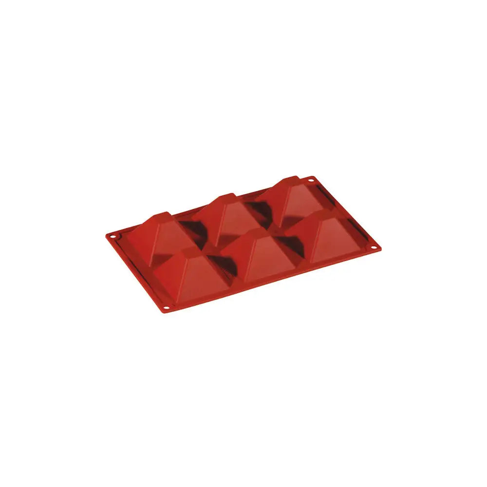 FORMAFLEX STAMPO IN SILICONE MULTIPORZIONE 175 X 300 MM - 6 IMPRONTE PIRAMIDE 71 X 71 X H 40 MM VOL. 92 ML - FR007