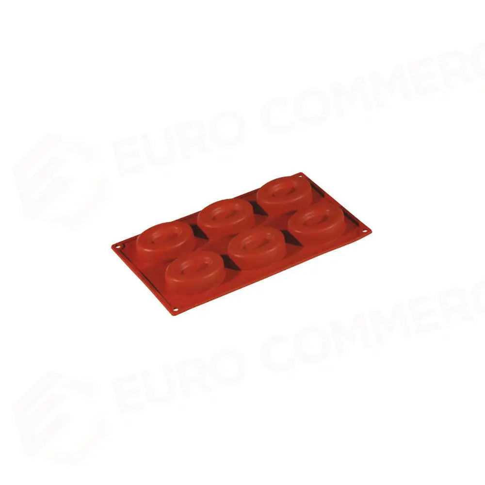 FORMAFLEX STAMPO IN SILICONE MULTIPORZIONE 175 X 300 MM - 6 IMPRONTE SAVARIN OVALE 80 X 60 X H 25 MM VOL. 74 ML - FR049