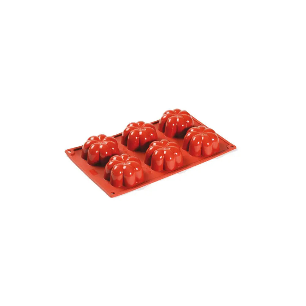 FORMAFLEX STAMPO IN SILICONE MULTIPORZIONE 175 X 300 MM - 6 IMPRONTE CHARLOTTE Ø 78 X H 36 MM VOL. 110 ML - FR077